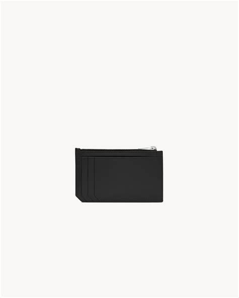 ysl fragments zip pouch|SAINT LAURENT PARIS FRAGMENTS zip card case in smooth .